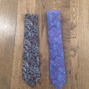 Paisley Patterned Ties - Set of Two